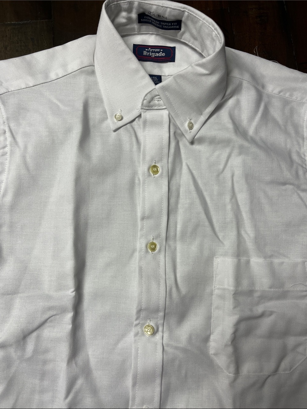 Men's White Button-Down Casual Shirt